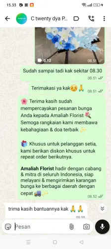 Testimonial Standing Flower palanyar