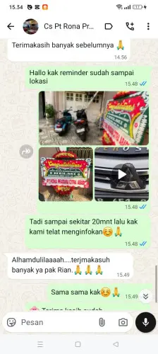 Testimonial Papan Bunga palanyar